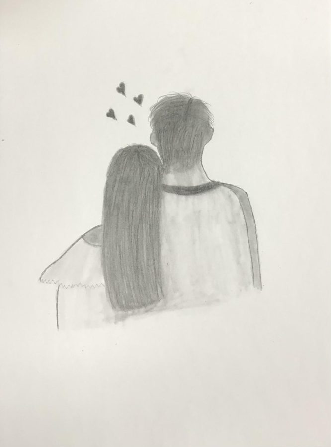 "Love You Forever" by Kaitlyn Fike '23, Pencil Sketch